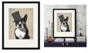 Courtside Market Boston Terrier, Formal Hound and Hat 16" x 20" Framed and Matted Art
